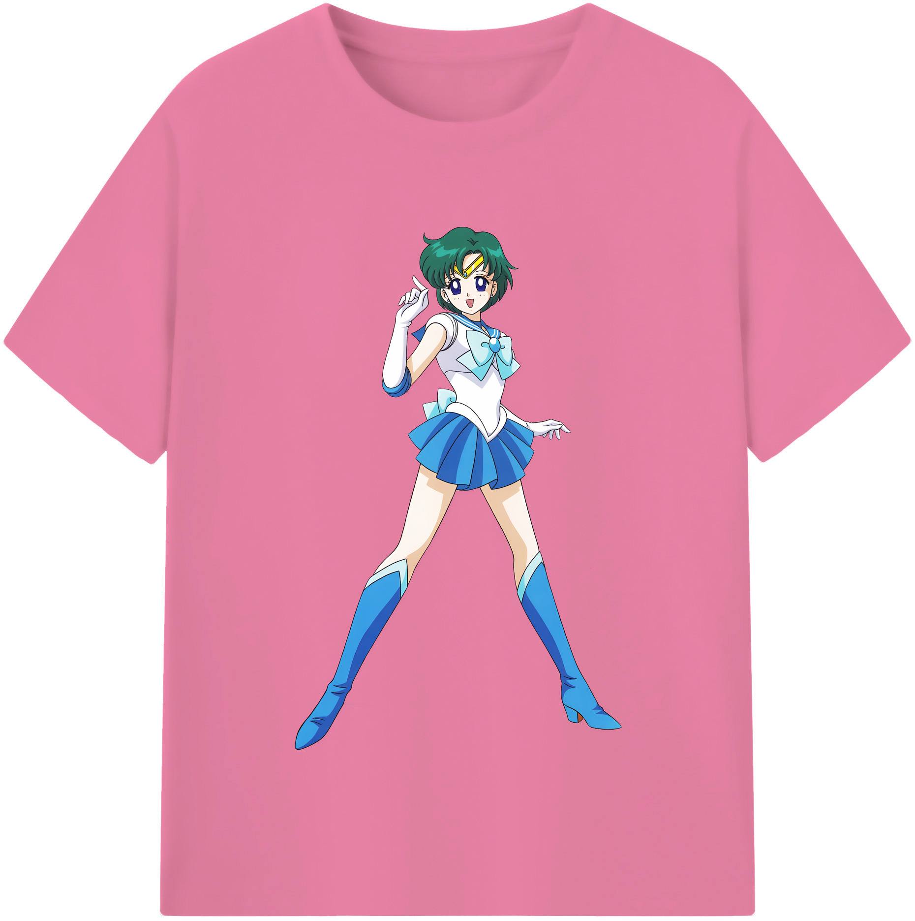 （画像用） 美少女戦士セーラームーン 海王 みちる（かいおう みちる） Sailor Moon Kaiou Michiru 綿100％半袖Tシャツ（フロントプリント）